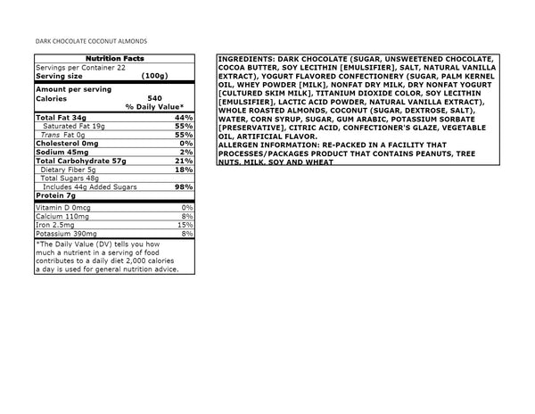 Dark Chocolate Coconut Almonds